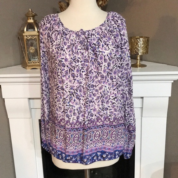 purple peasant blouse